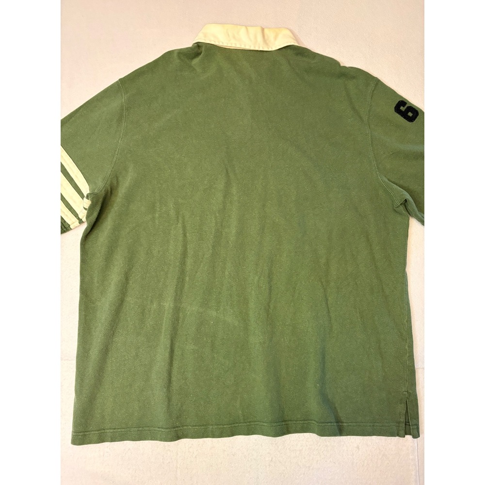 Vintage Polo Sport Ralph Lauren 67 P Wing Varsity Patch Green Rugby Shirt XXL - Picture 7 of 10